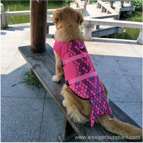 Durable Pet Dog Swimming Safety Vest Rose Red